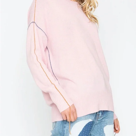 Chaser Bubble Powder Pink Sweater Sandrine Rose - Picture 2 of 7